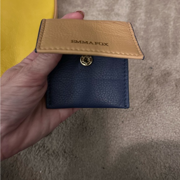 Emma Fox Yellow and Navy Shoulder Bag - Picture 6 of 8